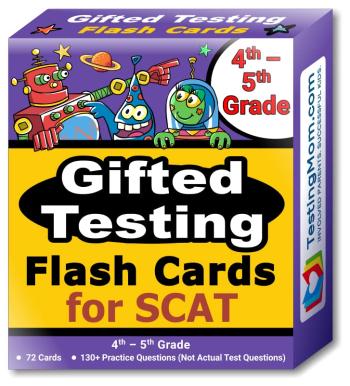 SCAT Test Prep Flash Cards (School and College Ability Test) – Intermediate Level Grades 4 – 5